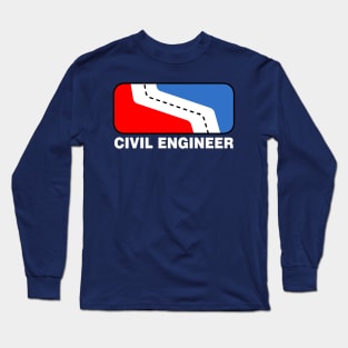 Civil Engineer League White Text Long Sleeve T-Shirt